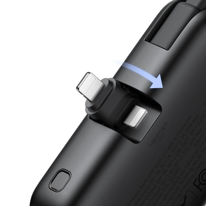 McDodo MC-7800 Freekit External Battery, 5000mAh, 22.5W, PD, 1 x Lightning - 2 x USB-C, Black