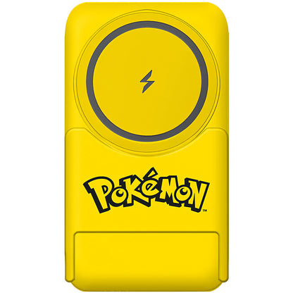 OTL Pokemon Pikatchu Wireless External Battery, 5000mAh, 20W, PD + FQI, 1 x QI - 1 x USB-C, Yellow PK1191