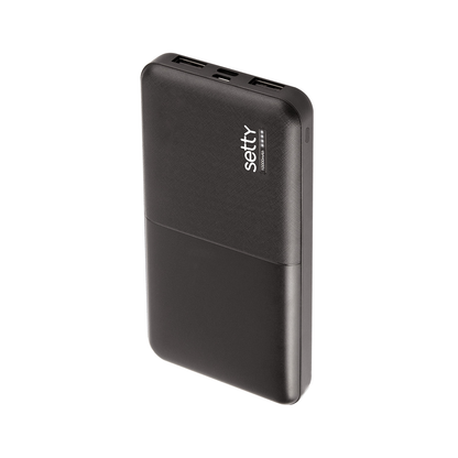 Setty External Battery, 10000mAh, 10W, 2 x USB-A, Black