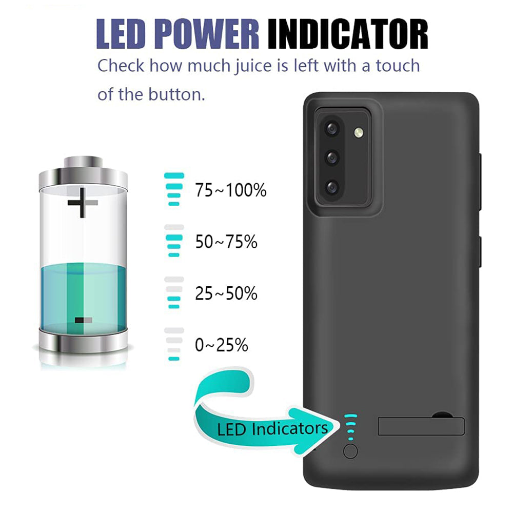 External Battery Case Techsuit Power Pro Battery for Samsung Galaxy Note 10 5G N971 / Note10 N970, 5000mAh, Black