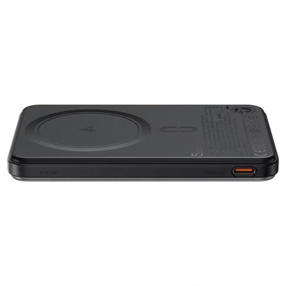 Acefast M30 Wireless External Battery, 5000mAh, 20W, PD + FQI, 1 x QI - 2 x USB-C, Black