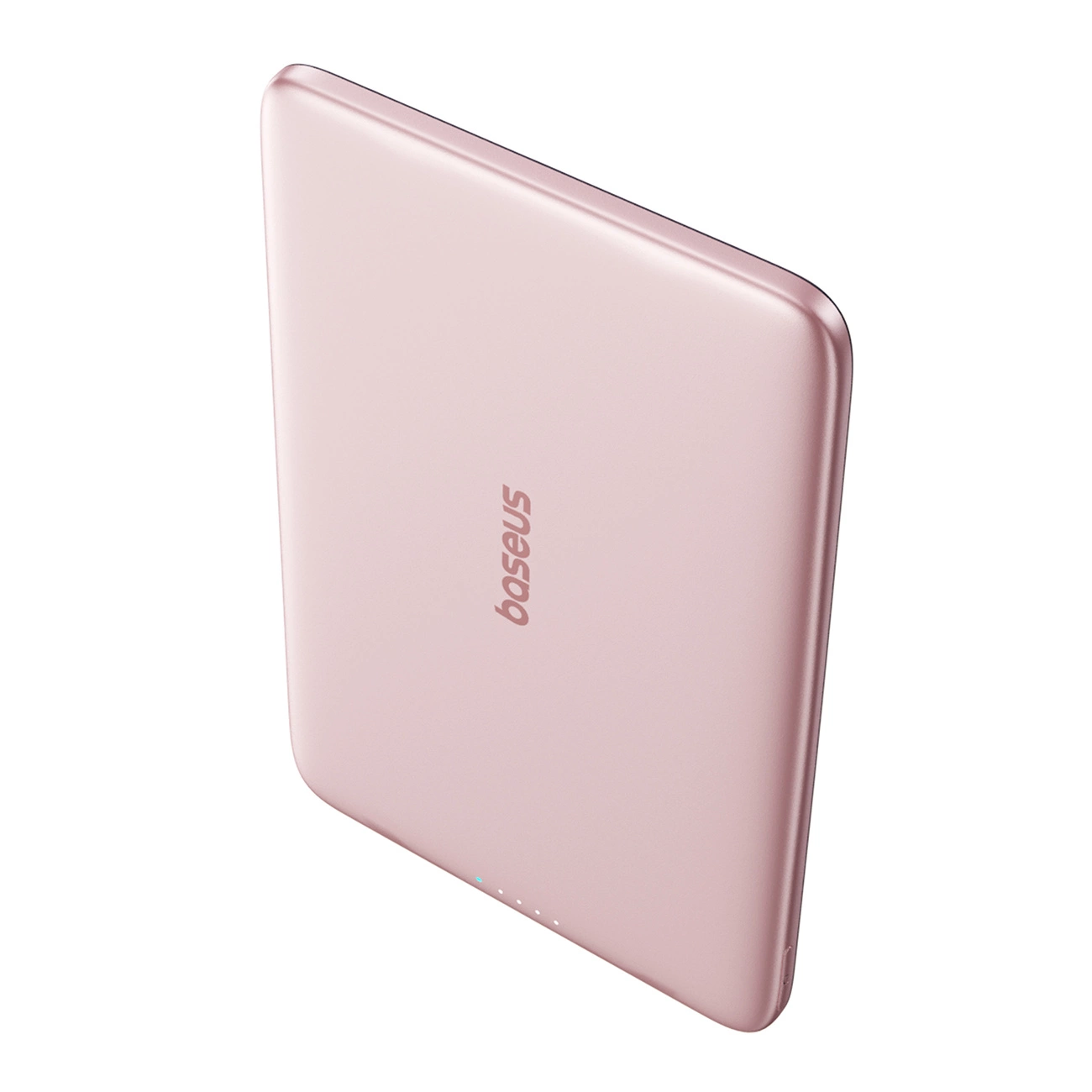Baseus PicoGo AM41 Wireless External Battery, 5000mAh, 20W, PD + FQI, 1 x QI - 1 x USB-C, Pink
