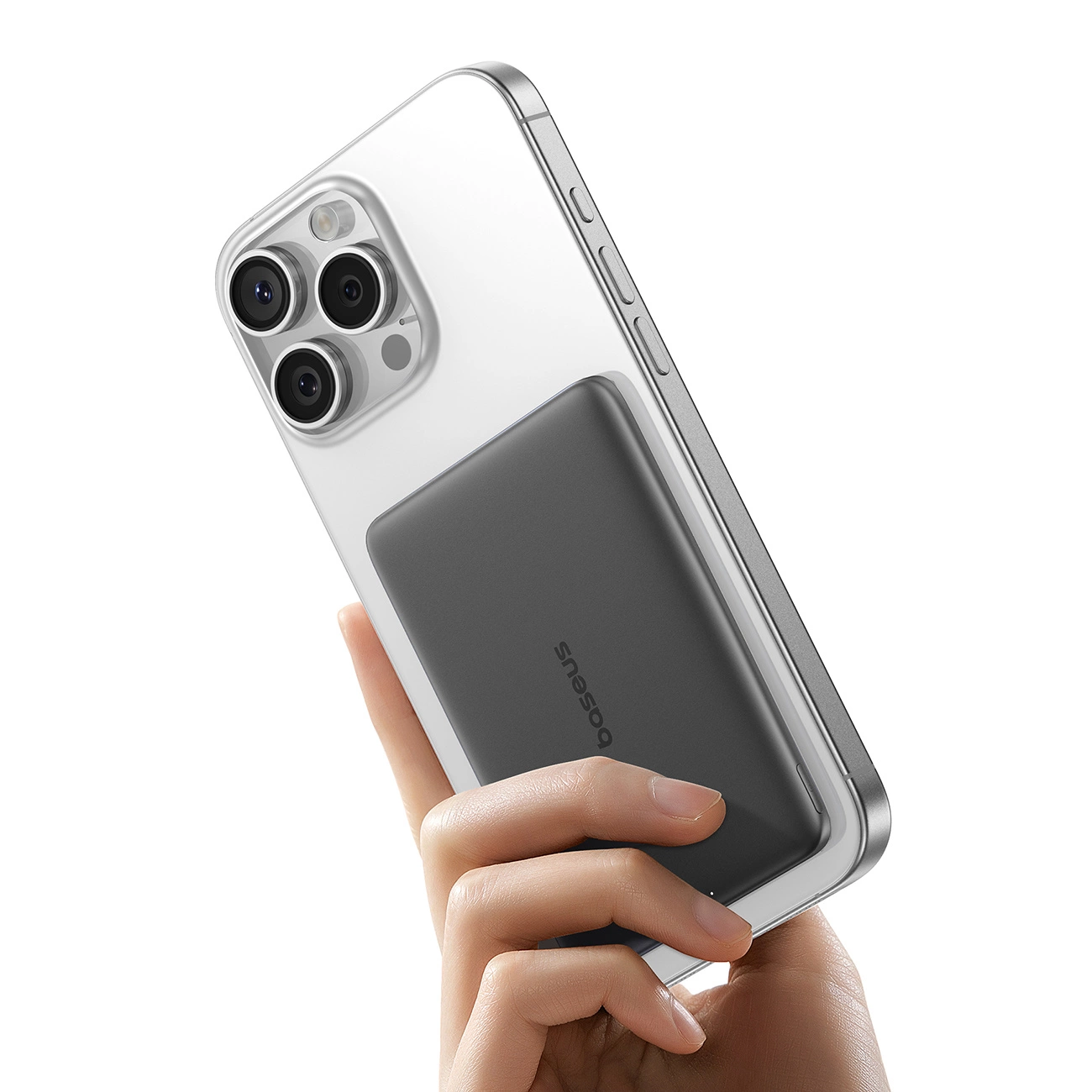 Baseus PicoGo AM41 Wireless External Battery, 5000mAh, 20W, PD + FQI, 1 x QI - 1 x USB-C, Black