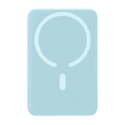 Baseus Magnetic Mini Wireless External Battery, 10000mAh, 20W, PD + FQI, 1 x QI - 1 x USB-C, Blue PPCX110103