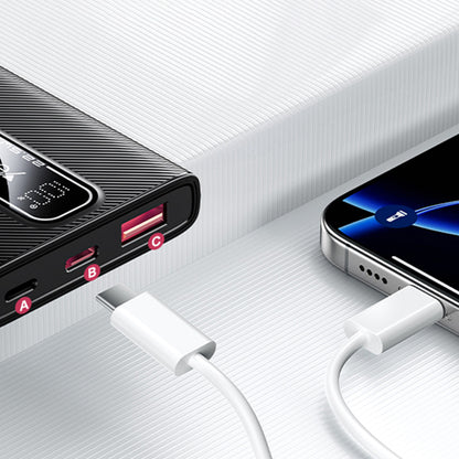 Yesido YP92 External Battery, 5000mAh, 22.5W, QC + PD, 1 x USB-A - 1 x USB-C, Black