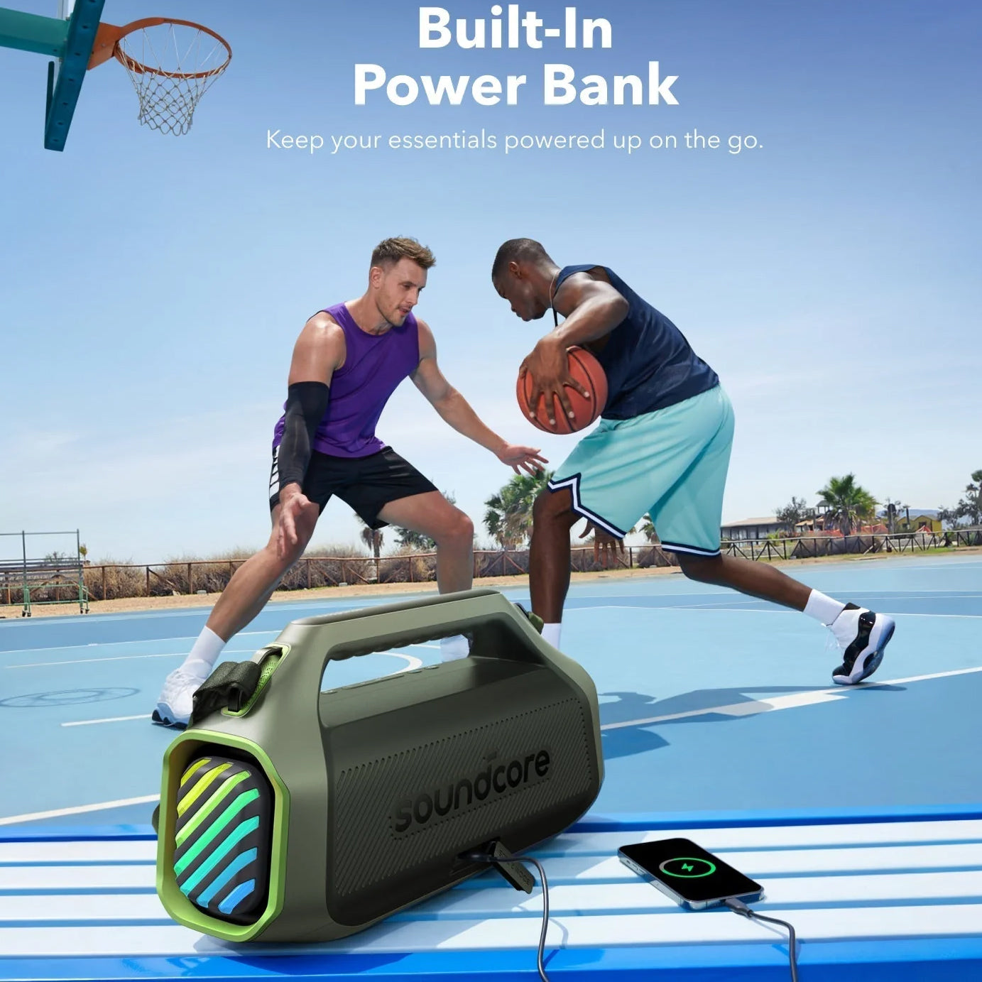 Portable Bluetooth Speaker Anker Soundcore Boom 2 Plus, 140W, RGB, Waterproof, Green A3134061 