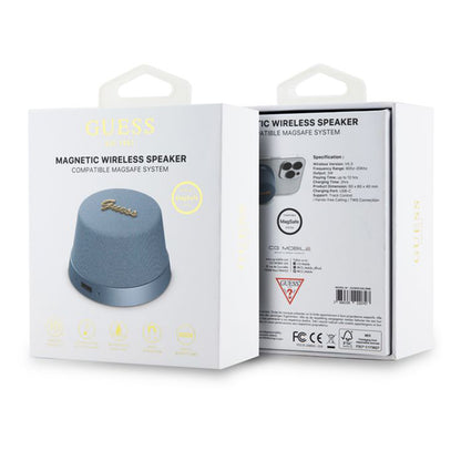 Portable Bluetooth Speaker Guess Magnetic Stand Script Metal, 3W, Blue