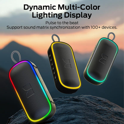 Monster S150 Plus Portable Bluetooth Speaker, 40W, TWS, RGB, Waterproof, Black