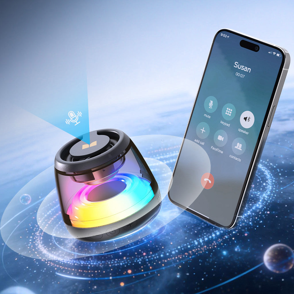 Monster Mag Flux Portable Bluetooth Speaker, 5W, TWS, RGB, Black