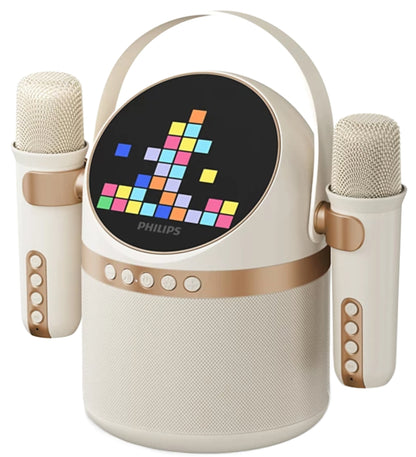 Philips Portable Bluetooth Speaker, 10W, Karaoke, Beige TAS2509WT/00