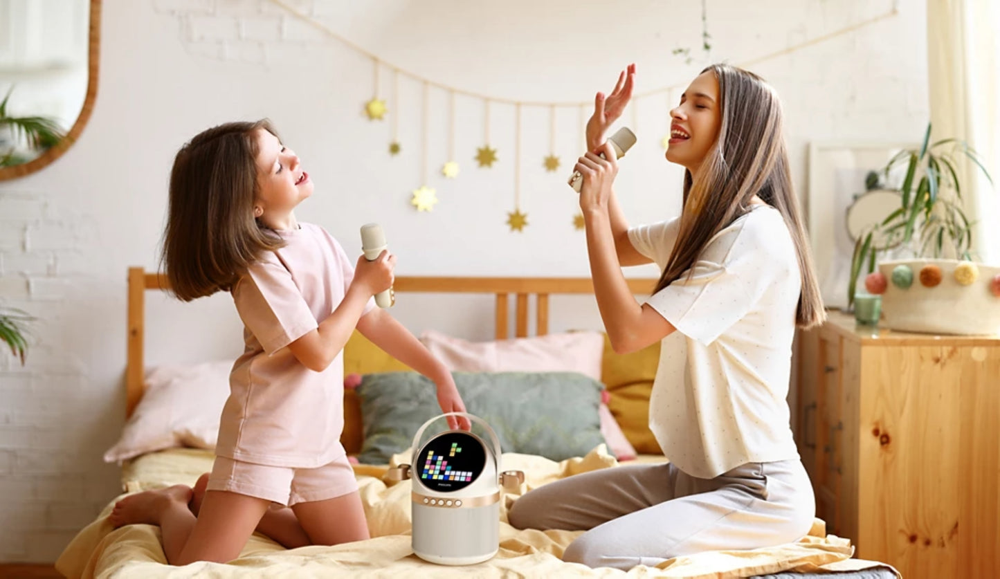 Philips Portable Bluetooth Speaker, 10W, Karaoke, Beige TAS2509WT/00