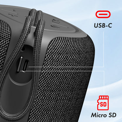 XO Design F38 Portable Bluetooth Speaker, 5W, Black