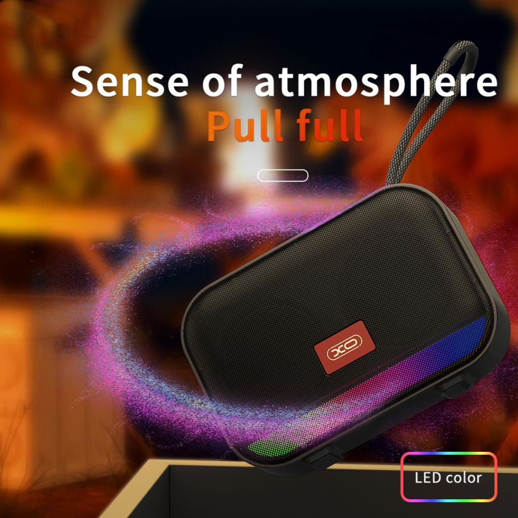 XO Design F66 Portable Bluetooth Speaker, 5W, RGB, Black