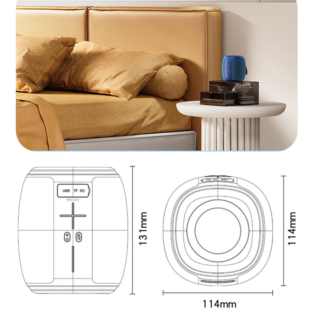 Yesido YSW14 Portable Bluetooth Speaker, 5W, RGB, Blue