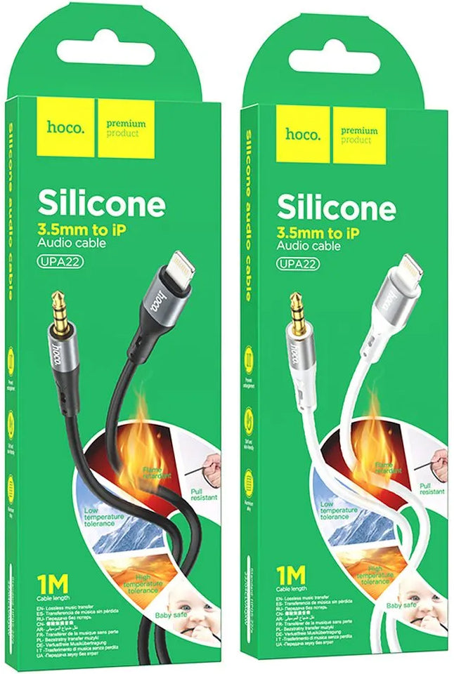 Lightning to 3.5mm Audio Cable HOCO UPA22, 1m, White