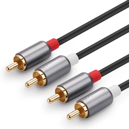 UGREEN AV104 Audio Cable, 2 x RCA - 2 x RCA, 2m, Black