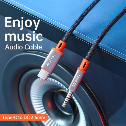 USB-C to 3.5mm McDodo CA-0820 Castle Audio Cable, 1.2m, Black