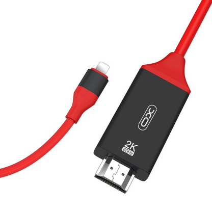 Lightning to HDMI Audio and Video Cable XO Design GB006, 1.8m, Red