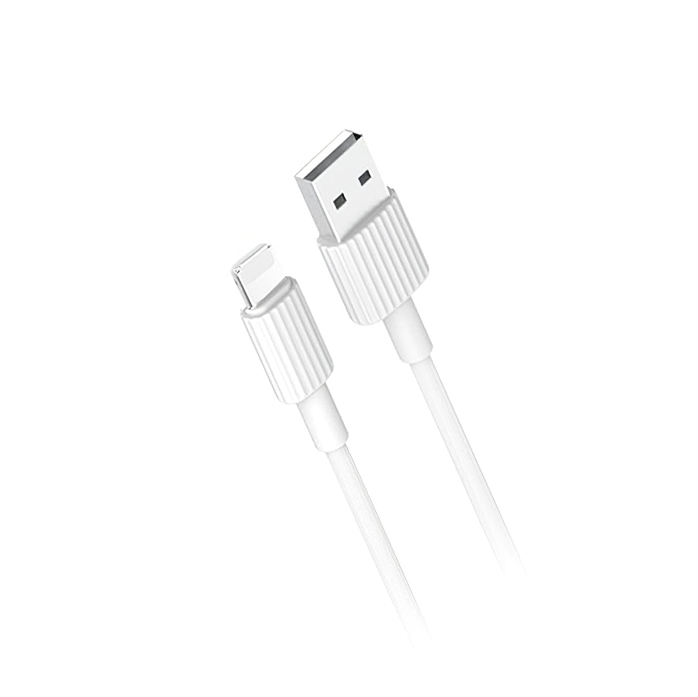 USB-A to Lightning Data and Charging Cable XO Design NB156, 18W, 1m, White