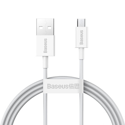 USB-A to microUSB Data and Charging Cable Baseus Superior Series, 18W, 2m, White CAMYS-A02