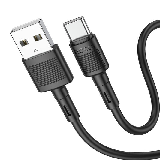 USB-A to USB-C Data and Charging Cable HOCO X83 Victory, 20W, 1m, Black