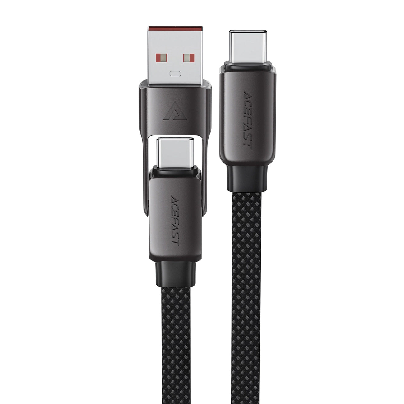 USB-C to USB-A / USB-C Acefast C13-05 Data and Charging Cable, 60W, 0.2m, Black