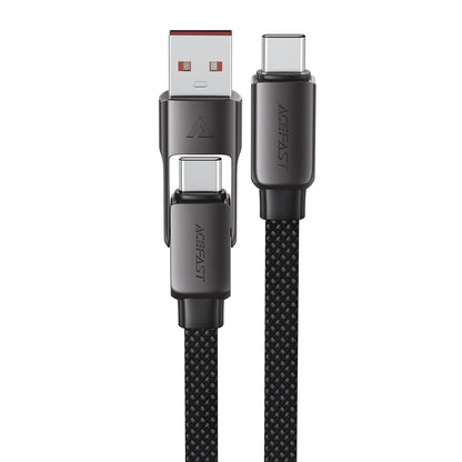 USB-C to USB-A / USB-C Acefast C13-05 Data and Charging Cable, 60W, 0.2m, Black