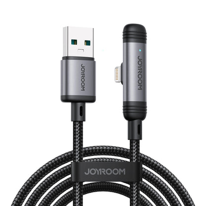 USB-A to USB-C Data and Charging Cable Joyroom S-A56 EnjoyX Angled, 20W, 1.2m, Black