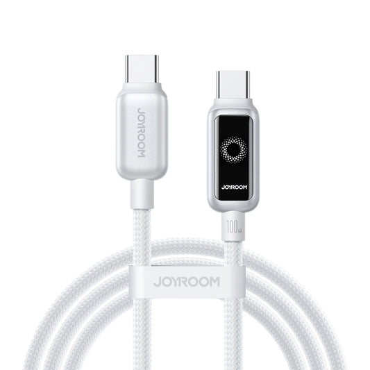 USB-C Data and Charging Cable - USB-C Joyroom S-A55 StarFlight Display, 100W, 1.2m, White