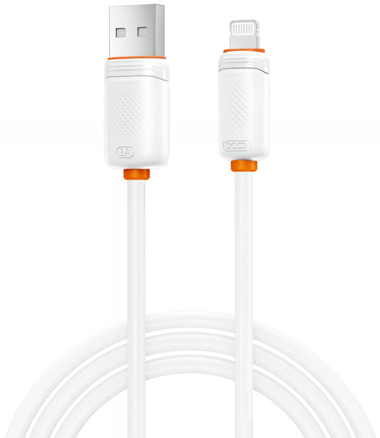 USB-A to Lightning Data and Charging Cable XO Design NB302, 18W, 1m, White