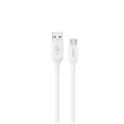USB-A to microUSB Data and Charging Cable Dudao L2SM, 18W, 1.2m, White