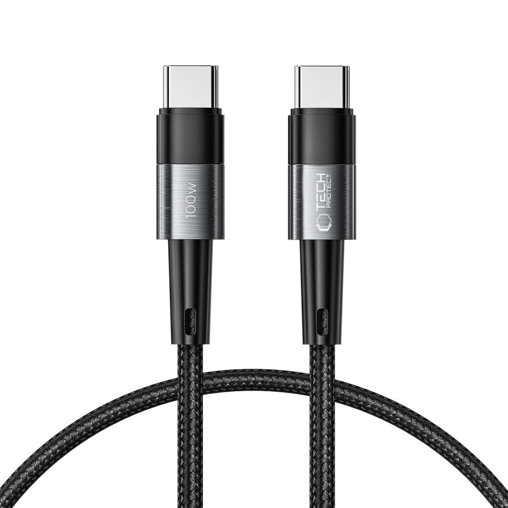 USB-C Data and Charging Cable - USB-C Tech-Protect Ultraboost, 100W, 0.25m, Gray