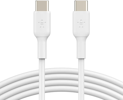 USB-C Data and Charging Cable - USB-C Belkin BoostCharge, 60W, 1m, Set of 2 pieces, White CAB003bt1MWH2PK