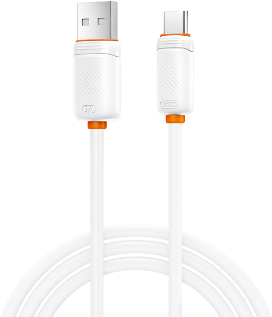USB-A to USB-C Data and Charging Cable XO Design NB302, 18W, 1m, White