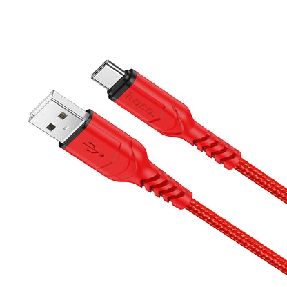 USB-A to USB-C Data and Charging Cable HOCO X59 Victory, 18W, 1m, Red