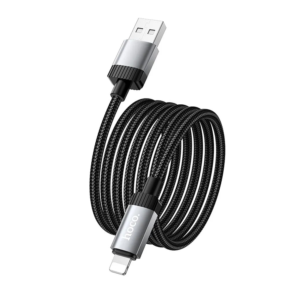 USB-A to Lightning Data and Charging Cable HOCO X117, 18W, 1m, Black