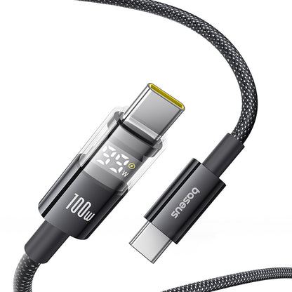 USB-C Data and Charging Cable - USB-C Baseus Display 2, 100W, 1m, Black P10382702121-00