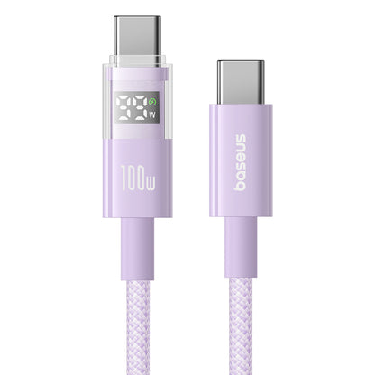 USB-C to USB-C Data and Charging Cable Baseus Display 2, 100W, 1m, Purple P10382702511-00