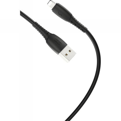 USB-A to Lightning Data and Charging Cable XO Design NB-P163, 18W, 1m, Black