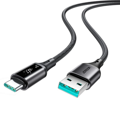 USB-A to USB-C Joyroom S-A60 StarTalk Data and Charging Cable, 18W, 1.2m, Black