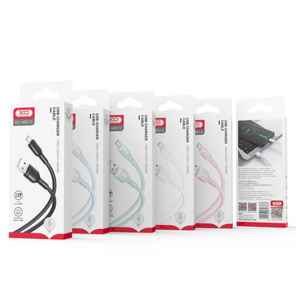 USB-A to microUSB Data and Charging Cable XO Design NB212, 18W, 1m, White