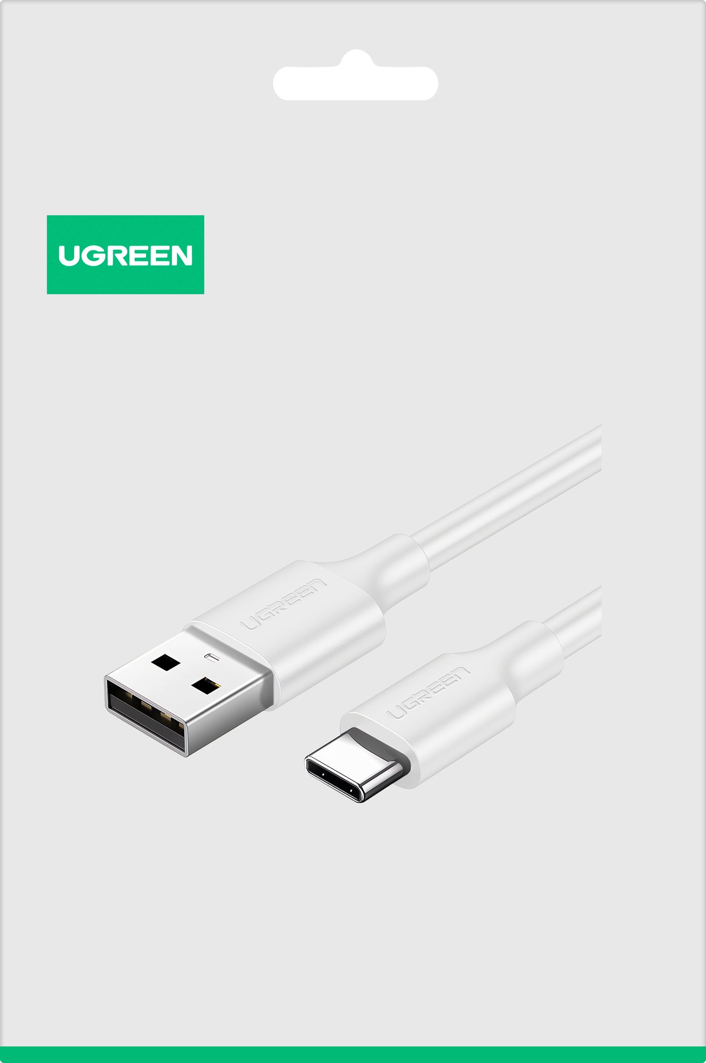 UGREEN US287 USB-A to USB-C Data and Charging Cable, 18W, 1.5m, White