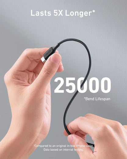 USB-C Data and Charging Cable - USB-C Anker 543, 100W, 1.8m, Black A80E2G11 