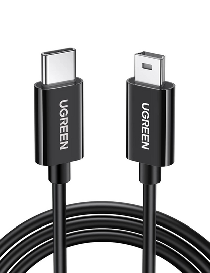USB-C to miniUSB Data and Charging Cable UGREEN US242, 18W, 1m, Black