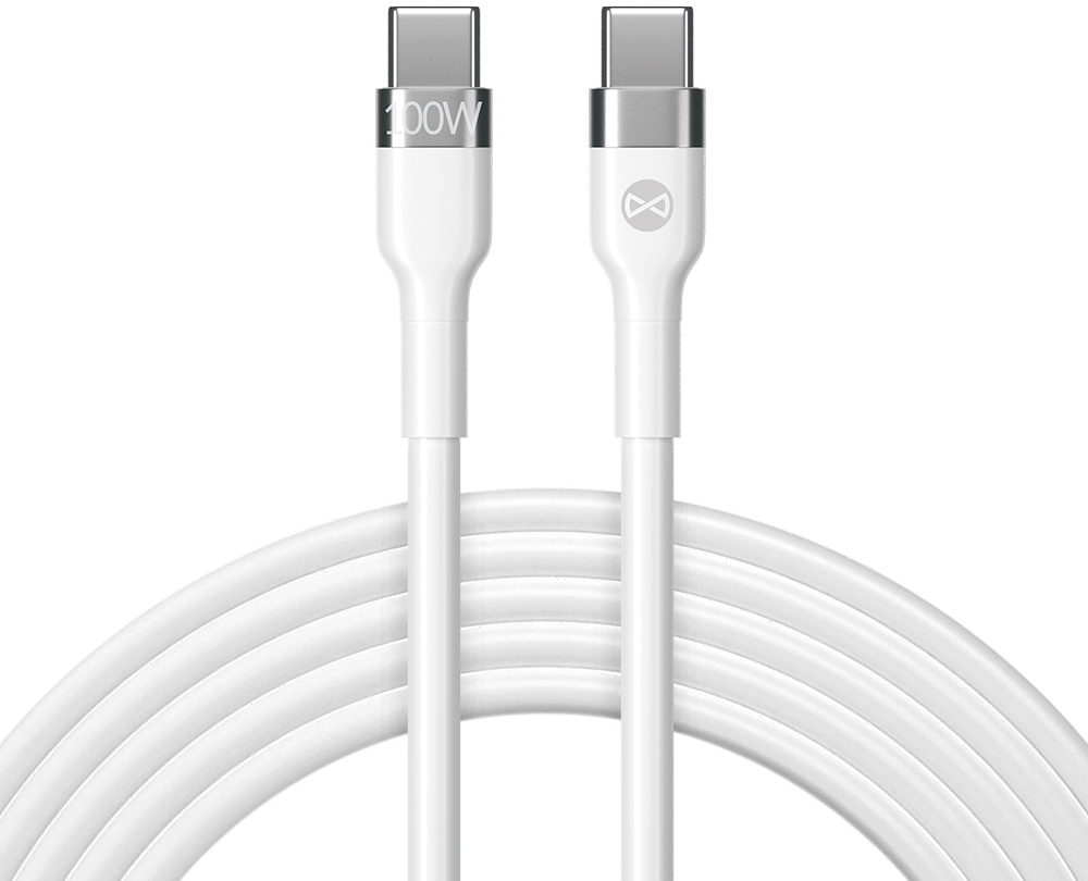 USB-C Data and Charging Cable - USB-C Forever Flexible, 100W, 2m, White