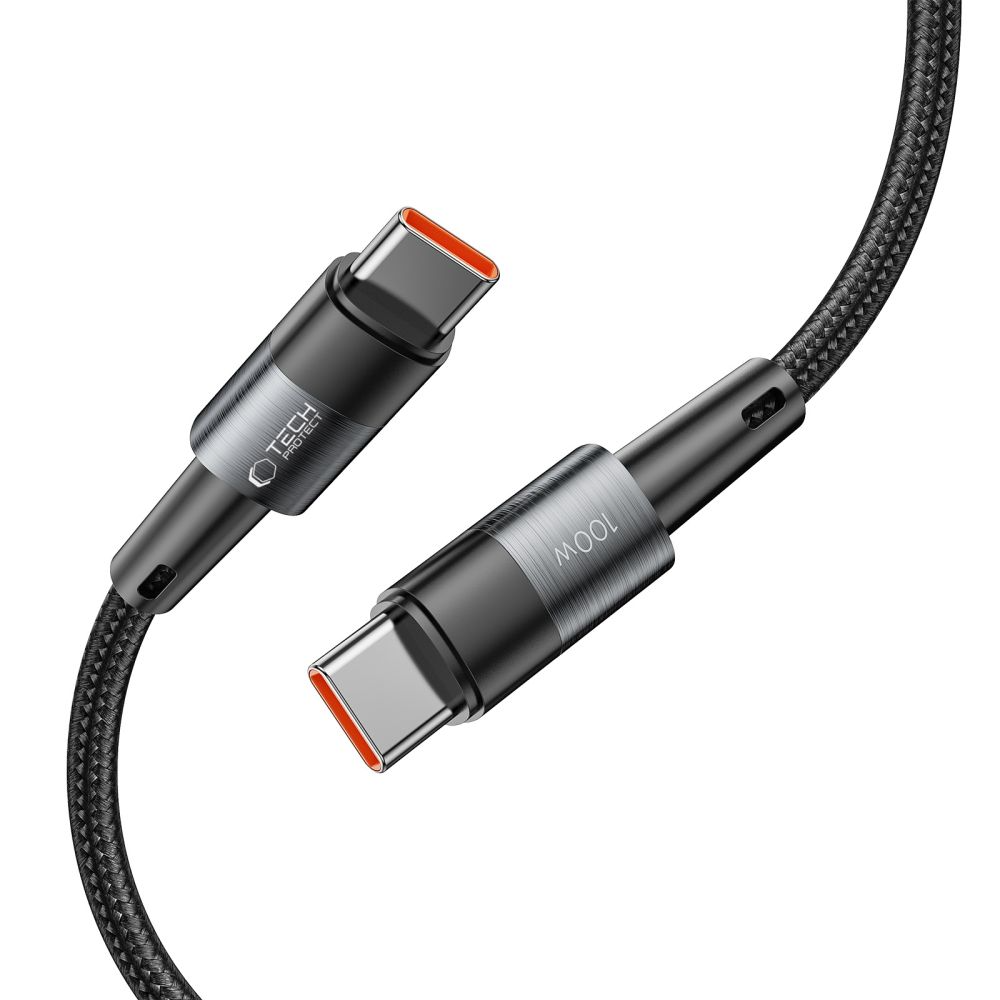USB-C Data and Charging Cable - USB-C Tech-Protect Ultraboost, 100W, 0.25m, Gray