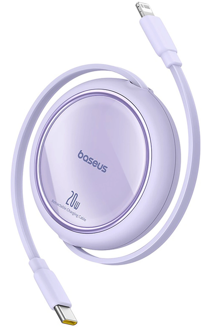 USB-C to Lightning Data and Charging Cable Baseus Free2Pull Mini Retractable, 20W, Purple P10364501511-00