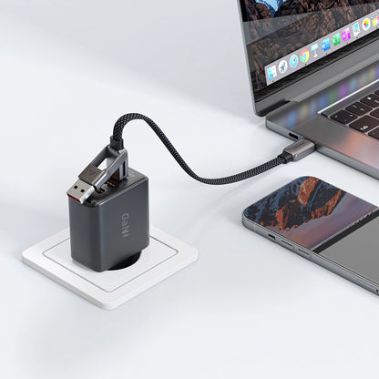 USB-C to USB-A / USB-C Acefast C13-05 Data and Charging Cable, 60W, 0.2m, Black