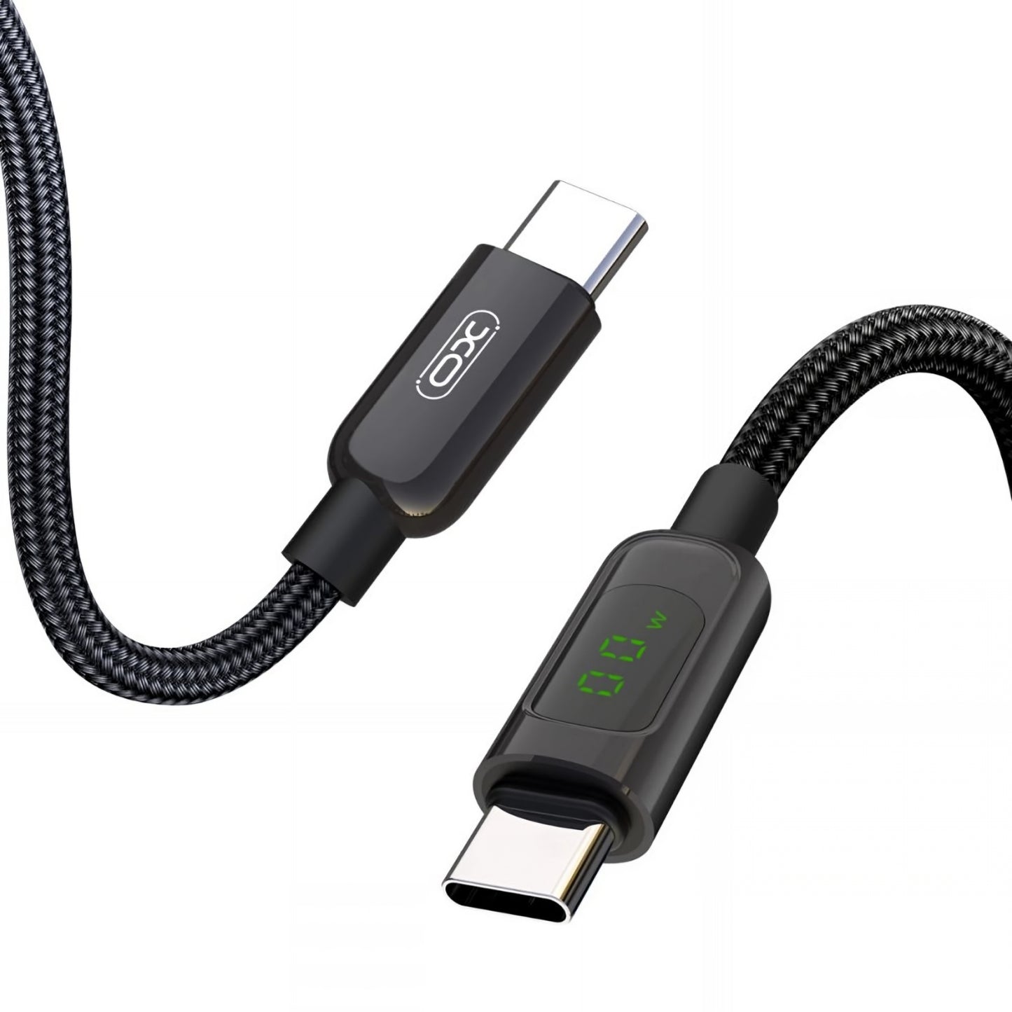 USB-C Data and Charging Cable - USB-C XO Design NB-Q203B Display, 60W, 1m, Black