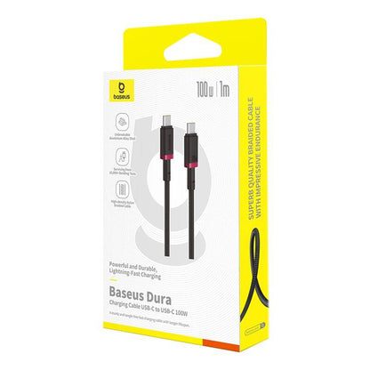 USB-C Data and Charging Cable - USB-C Baseus Dura Series, 100W, 1m, Red P10377803U01-01